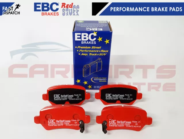 For Vauxhall Astra H 2.0 Vxr Rear Ebc Red Stuff Performance Sport Brake Pads