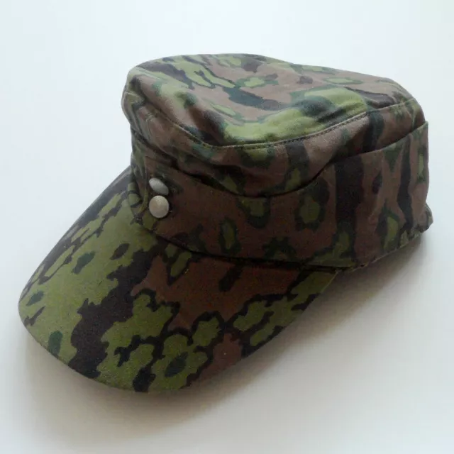 WWII GERMAN ARMY M43 Oak Camo Field Cap Hat Cotton Size 59cm / US 7-3/8 ...
