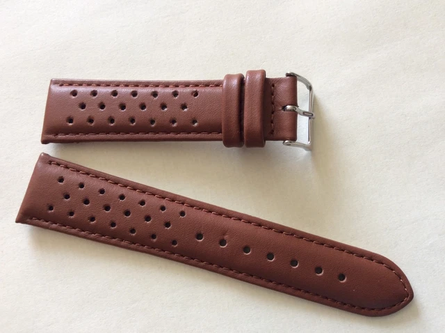 Cinturino Orologio Pelle Vitello Marrone 18-24 Mm - Vintage Morbido Per Bulova Uomo