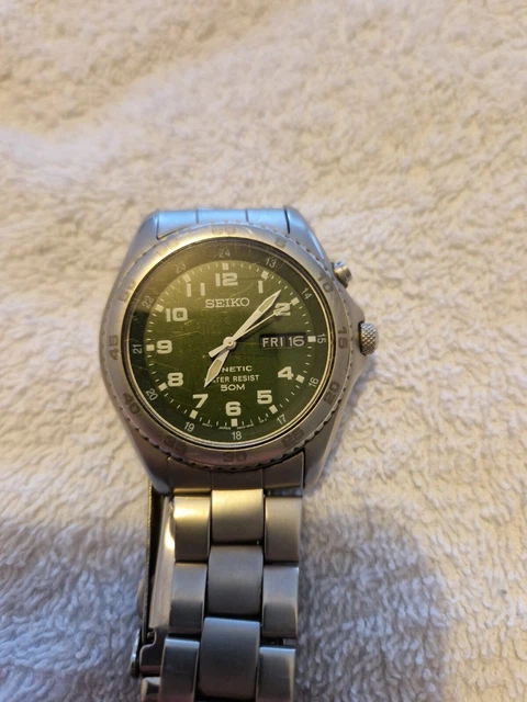 Mens seiko titanium kinetic watch ska763p1 sale