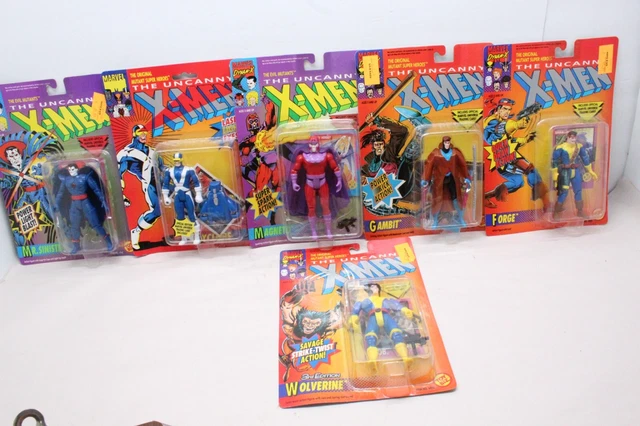 Lot of (6) Toy Biz 1992 MARVEL Uncanny X-Men Action Figures 3rd Wolverine, +