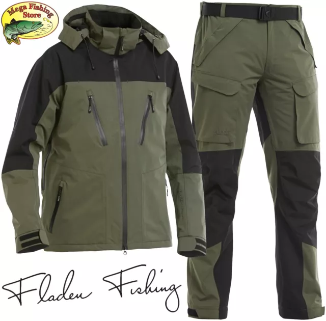 FLADEN Authentic 2.0 Allwetter Angler & Outdoor Anzug - Jacke + Hose Wasserdicht