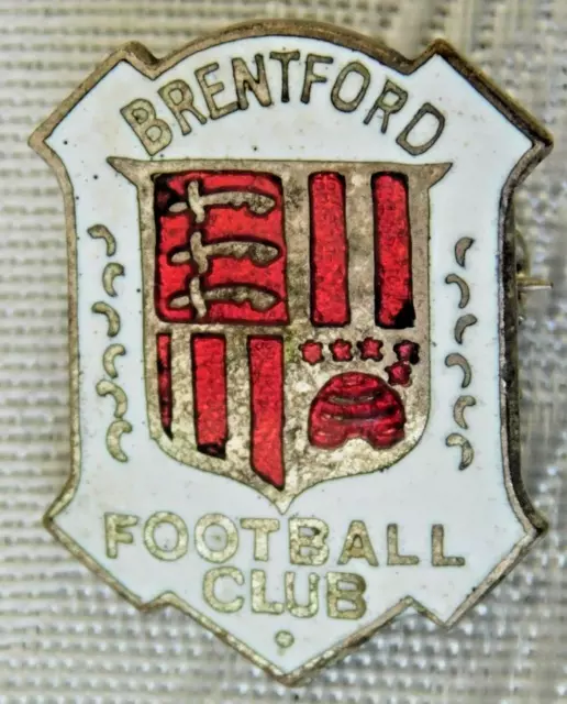 Vintage Enamel Brentford Fc Football Club Supporters Enamel Badge