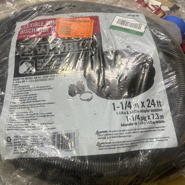 Everbilt Sump Pump Discharge Hose Kit 1-1/4 in. x 24 ft.