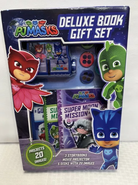 PJ MASKS Deluxe Book Gift Set with Projector and Stickers - NWT - Kids Toys