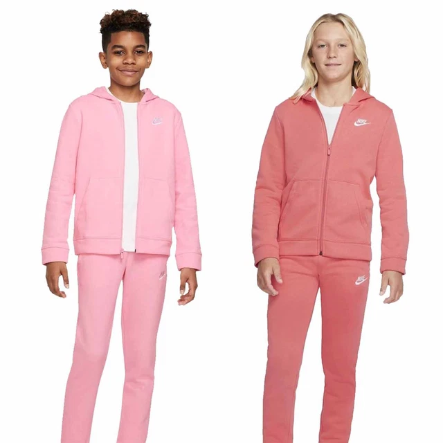 Nike Sportswear Pile Juniors Ragazze Bambini Tuta Felpa con Felpa Felpa Jogger Pantaloni