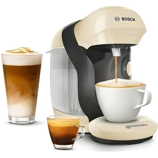 BOSCH Machine Café TAS1107 Cafetière Tassimo MultI-boissons T-Disc 1400W VANILLE