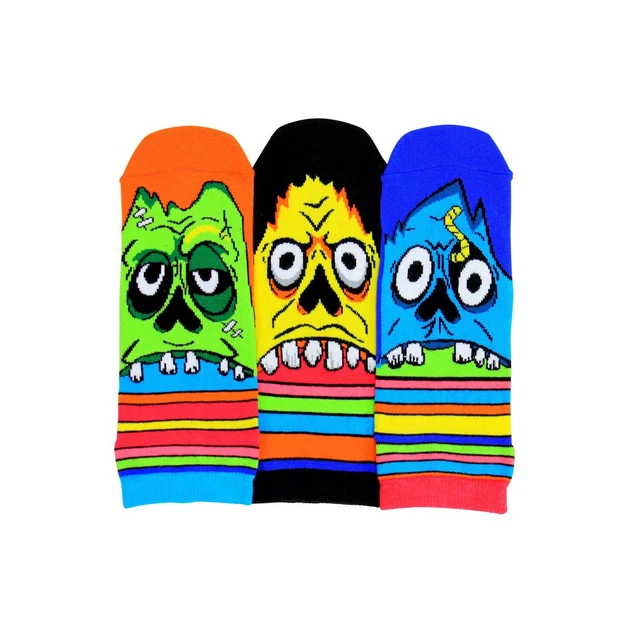 Oddsocks Zombie Füßlinge SOCKEN 3er Set 39 46 Halloween Geschenk Strümpfe Jet