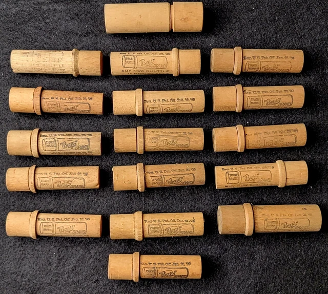 Vintage Lot 17 BOYE Wooden Holder Case Tubes & Needles Antique Vary Size c.1900