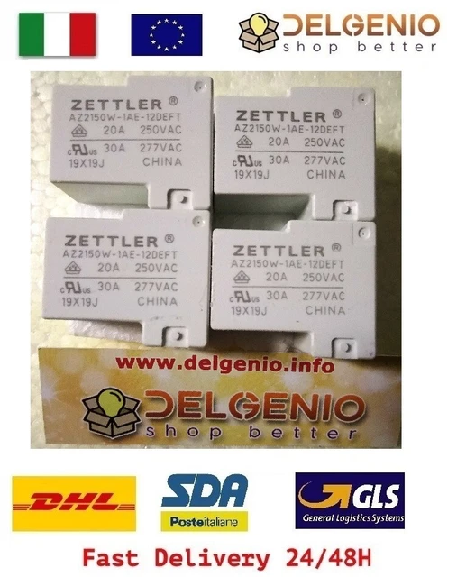 2 Relè Di Potenza ZETTLER AZ2150W-1AE-12DEFT Nuovi - AZ2150W-1AE-12DEF