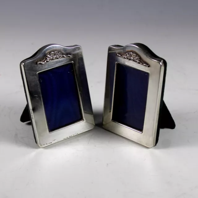 Pair of Genuine English Sterling Silver Picture Tabletop Picture Photo Frames