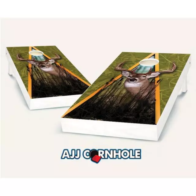 AJJCornhole 107-Deer Deer Theme Cornhole Set with bags - 8 x 24 x 48 in.