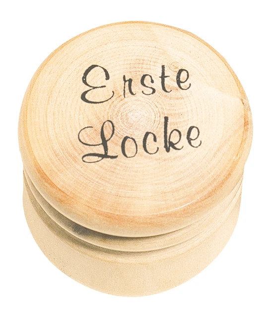 Redecker Holzdose Vorratsdose Salzdose Schmuckdose Erste Locke Ø 3,5cm