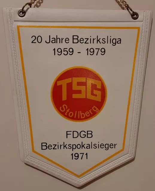 TSG Stollberg Erzgebirge Sachsen Fussball Wimpel DDR Oberliga Sammlung FDGB