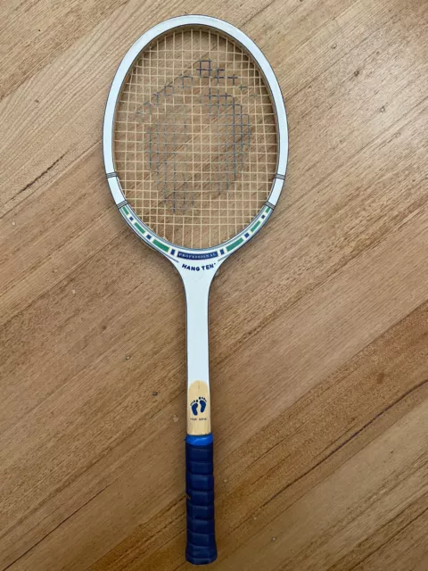 Vintage Rare Hang Ten Professional 1970s Tennis wooden Racket Racquet