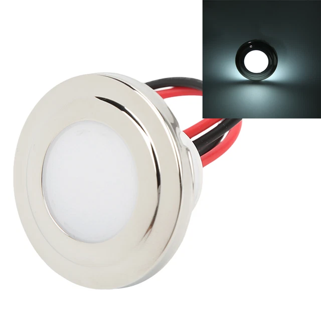 RV Courtesy Light Round IP66 Waterproof Cool White Lighting 1.8 Inch Marine