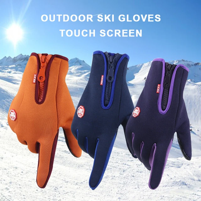 Gants chauds écran tactile hiver ski à l'épreuve du vent vélo Camping moto