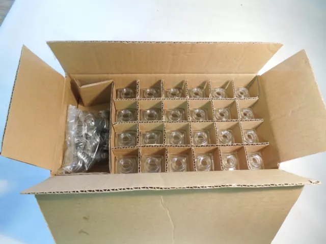 Adcraft Mint Glass & Stainless Steel Salt/Pepper Shakers 1" Square Box of 24 NEW