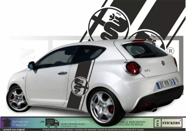 Pour Alfa Romeo Bandes latérales Mito / julia / 147 autocollants stickers