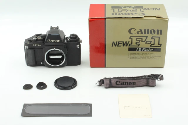 NEAR MINT IN BOX Canon NEW F-1 AE Finder 35mm SLR Film Camera + Strap From JAPAN 3