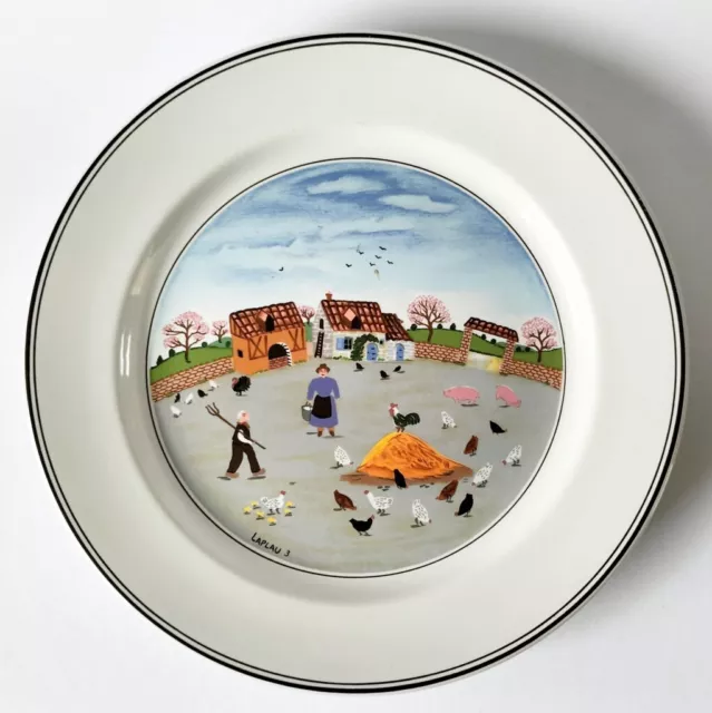Villeroy and Boch Design Naif Dinner Plates x 2 - Country Yard  -  Laplau