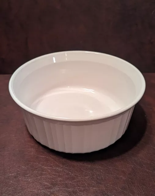 Corning Ware French White Casserole F-5-B Round 1.6 Liter 1.5 Qt Dish - NO LID!