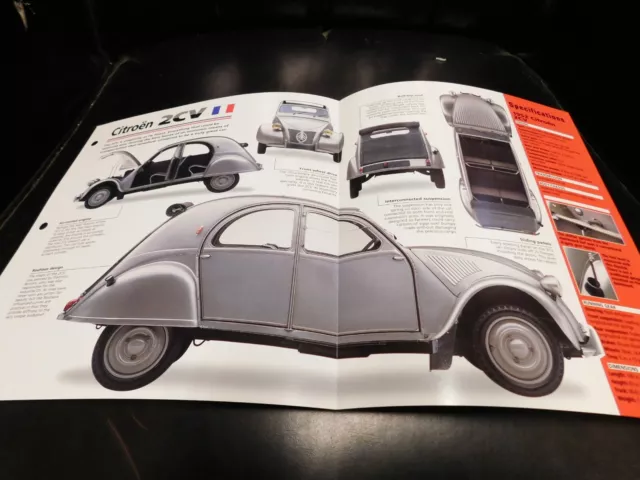 1948-1990 Citroen 2CV Spec Sheet Brochure Photo Poster 49 50 51 52 89 88 87 86 2