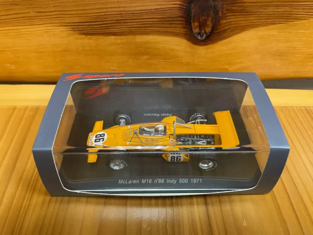 1/43 McLaren M16 #86 Indy 500 1971, 2nd Peter Revson, Spark S3140