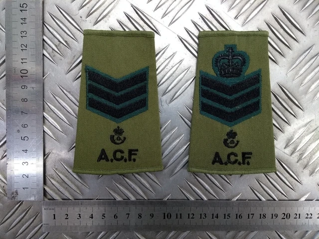 RIFLES A.C.F. OD Green Rank Slides British Army - NEW £12.99 - PicClick UK
