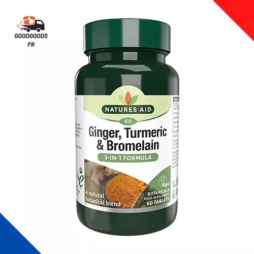 Gingembre, Curcuma, Bromélaïne De  - 60 Comprimés