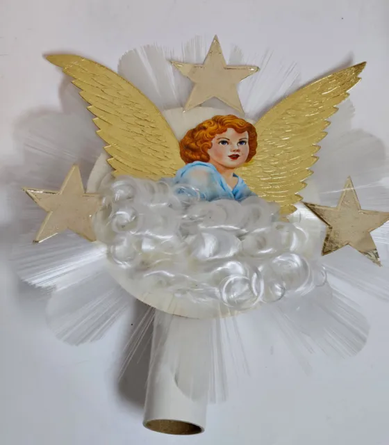 Vintage Angel Hair Christmas Decorations National Tinsel Co Spun Glass