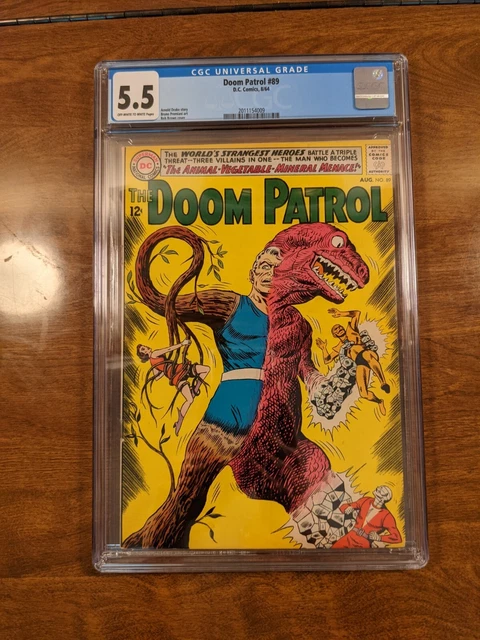 DOOM PATROL #89 Comic CGC 5.5 DC 1964 Silver Age ANIMAL VEGETABLE MINERAL MENACE