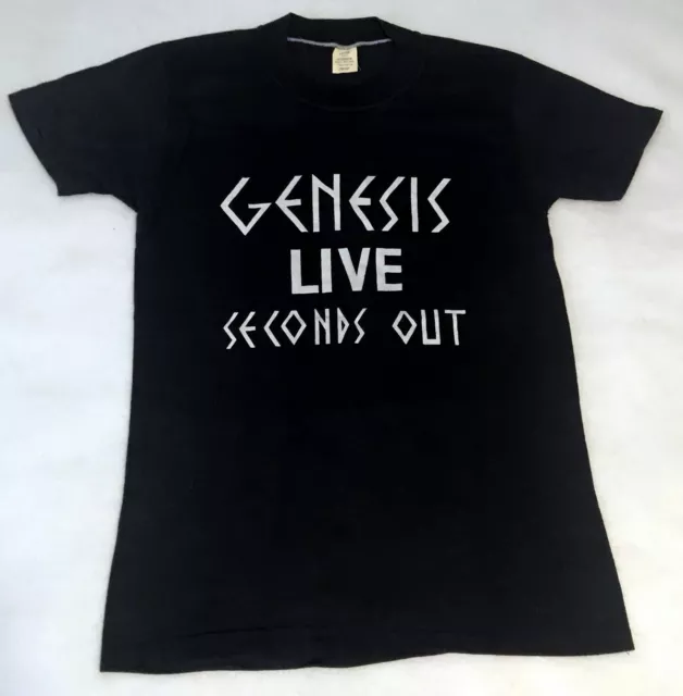 Vintage GENESIS LIVE SECONDS OUT 1977 PROMOTIONAL Atlantic Records T Shirt  Lg