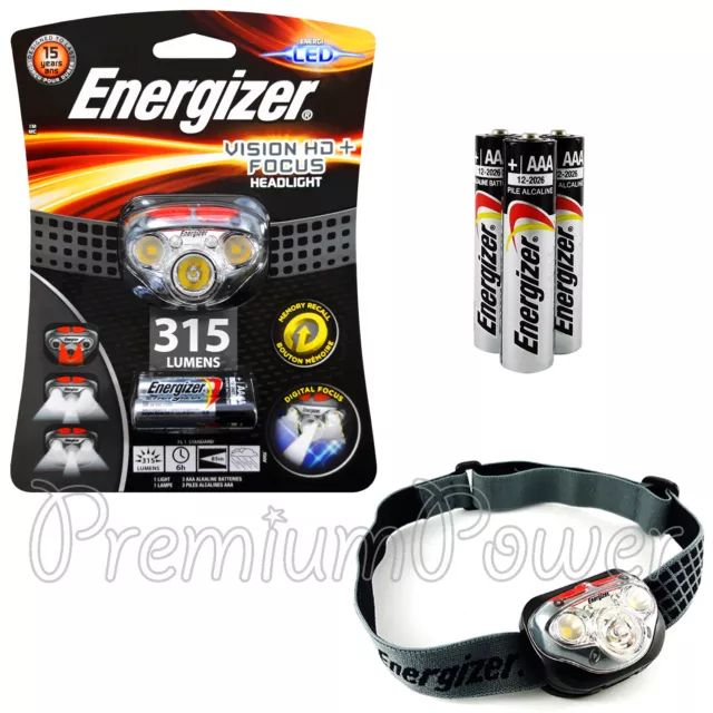 Energizer Visión HD+ Foco LED Faro 315 Lúmenes Faro + 3 Pilas AAA