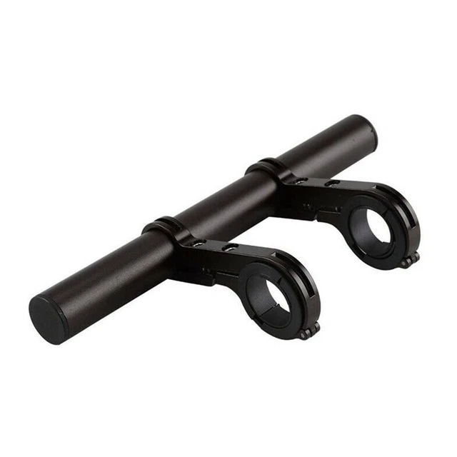 Support D'extension En Aluminium Forme Z Pour Guidon - Pour Miroir 10 Mm - Adapté Moto, VTT, Scooter - Montage Facile - Coloris Argenté