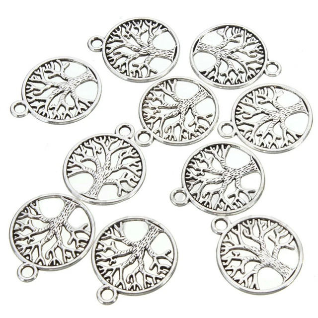 10PCS Tibetischen "Baum des Lebens Kreis" Charms Anhänger für Schmuck finden