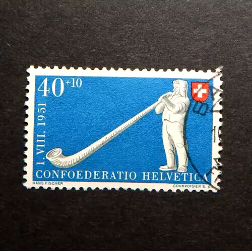 Schweiz: Höchstwert PRO PATRIA 1951 ", 40 C., Michel-Nr. 559, gestempelt