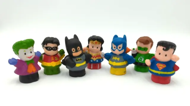 Fisher-Price Little People Super Heroes Disney Lot of 7 Batman Superman