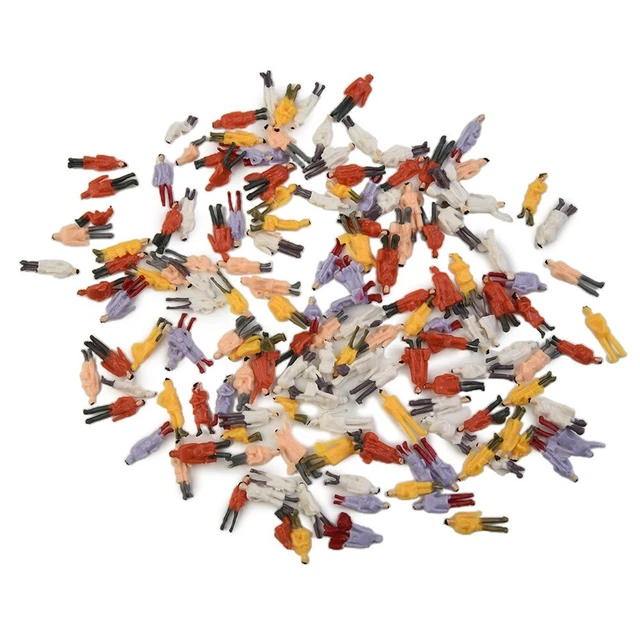 Lot De 60 Figurines Peintes 1:87 Pour Modélisme - Personnages Miniatures Réalistes Pour Scènes