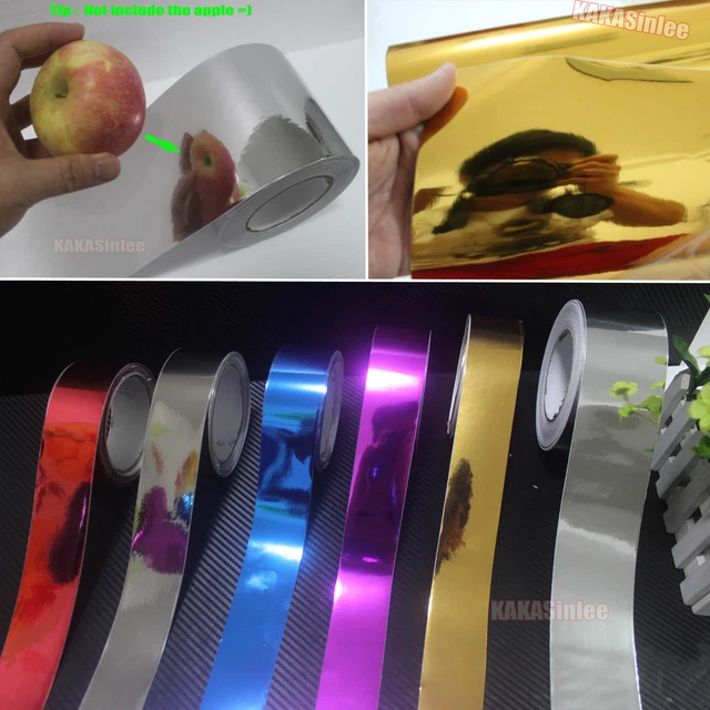 SMOOTH MIRROR CHROME Vinyl Wrap Tape Sticker Car Phone House Strips
