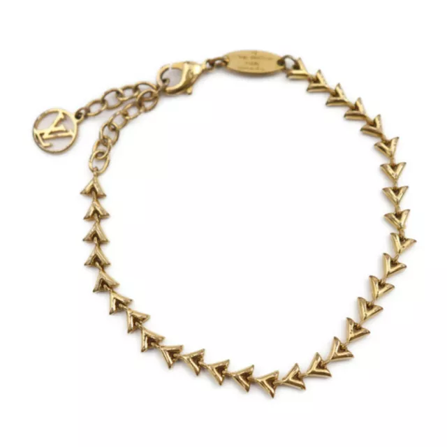 LOUIS VUITTON PETIT Essential V Bracelet MP1542 Metal Gold Circle $306. ...