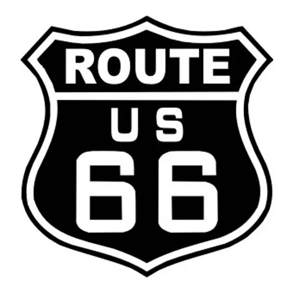 6 Pack Us Route 66 Highway Decal Sticker New 3 Inch - Black Shield #066B - New