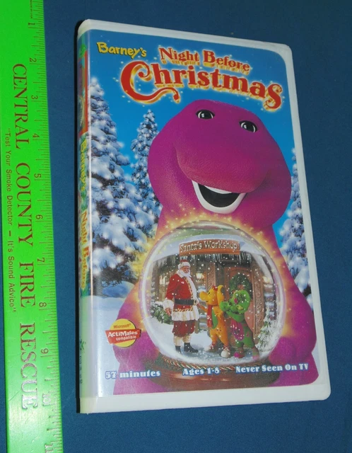 BARNEY'S NIGHT BEFORE Christmas VHS - movie purple dinosaur £3.94 - PicClick UK