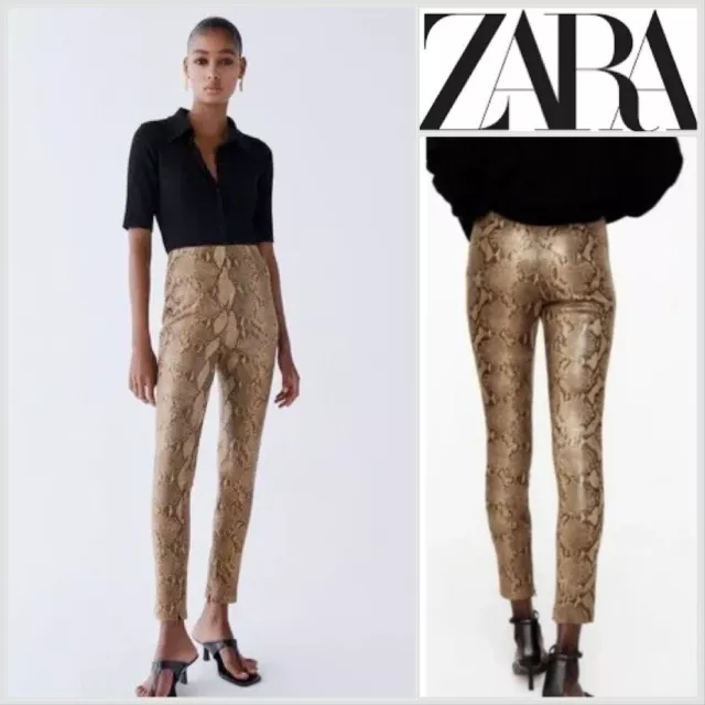Zara snakeskin leggings hotsell
