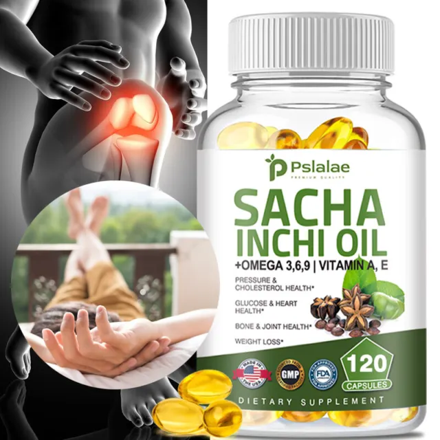 Cápsulas De Aceite De Sacha Inchi 500mg-Cerebro,piel,salud De Las Articulaciones