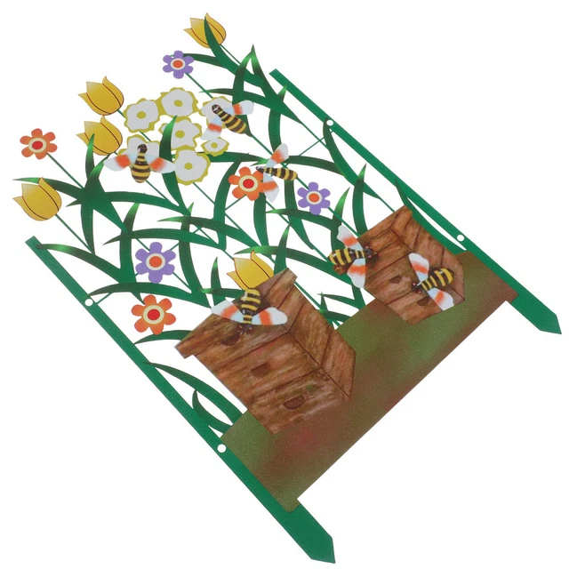 MERAXI Recinzione del Giardino del Patio PVC, Schermata per Esterni Bordatura paesaggistica Prato Staccionata Bordo Decorativo Ornamentale per Pannelli del Percorso Aiuola,Bianca,200x50cm