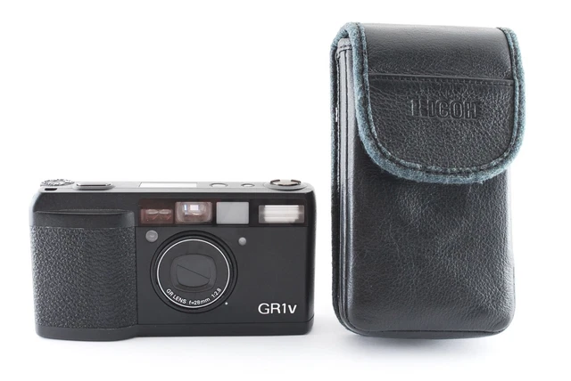 LCD Works [ Mint ] Ricoh GR1V Black 35mm Film Camera Point & Shoot Japan #823