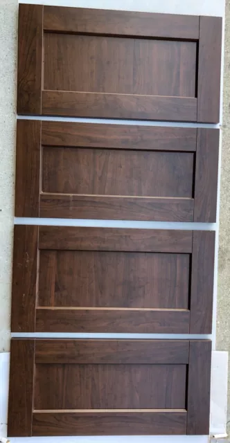 (4X) Ikea Rockhammar Brown 24" Drawer Fronts — Akurum Kitchen Cabinets Rationell