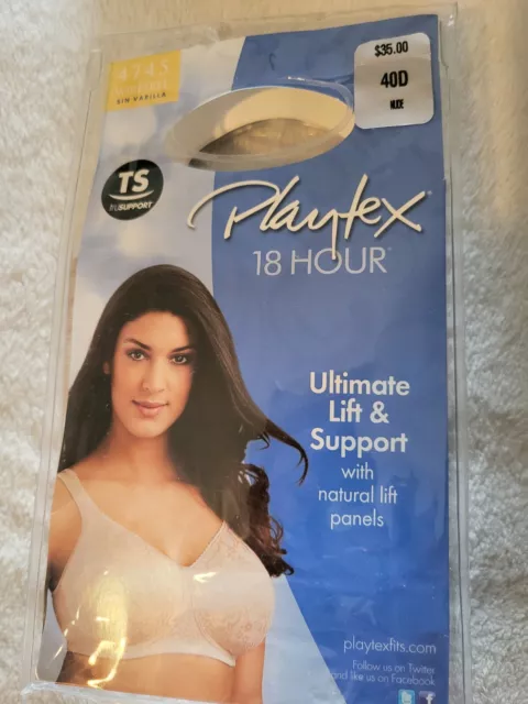 Playtex Womens 18 Hour Ultimate Lift & Support Wirefree Bra(4745