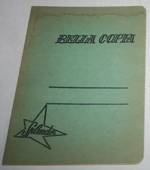 Antiguo Cuaderno Escolar Sin Usar, Bella Copia Splendor Con Tablas, Años 60, 2ªu